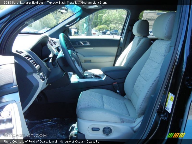 Tuxedo Black Metallic / Medium Light Stone 2013 Ford Explorer EcoBoost