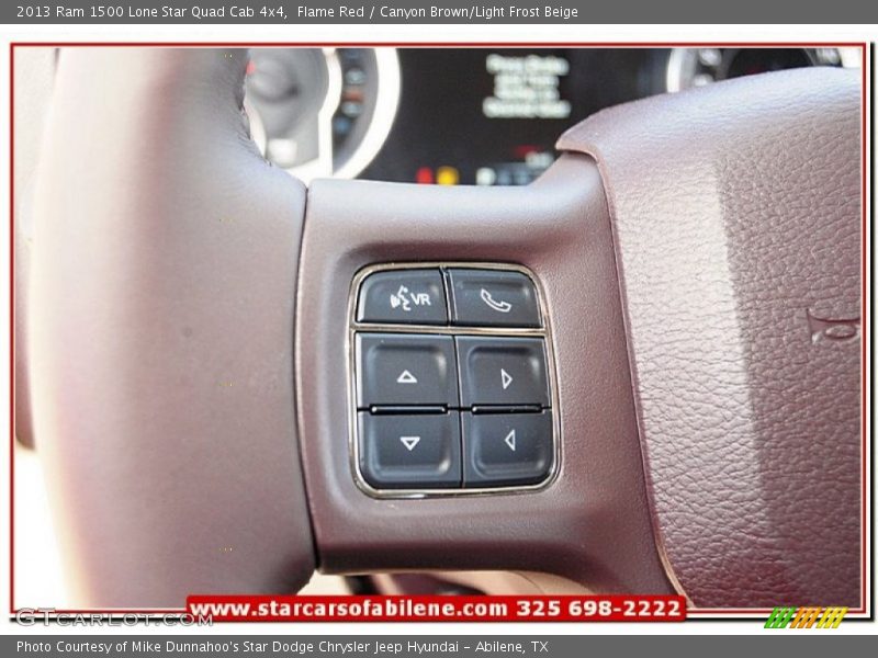 Flame Red / Canyon Brown/Light Frost Beige 2013 Ram 1500 Lone Star Quad Cab 4x4