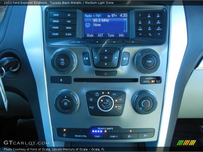 Tuxedo Black Metallic / Medium Light Stone 2013 Ford Explorer EcoBoost