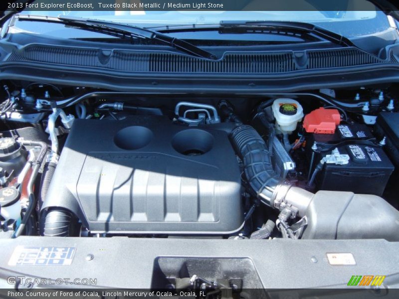 Tuxedo Black Metallic / Medium Light Stone 2013 Ford Explorer EcoBoost
