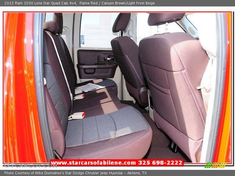Flame Red / Canyon Brown/Light Frost Beige 2013 Ram 1500 Lone Star Quad Cab 4x4
