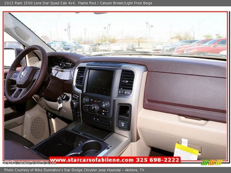 Flame Red / Canyon Brown/Light Frost Beige 2013 Ram 1500 Lone Star Quad Cab 4x4
