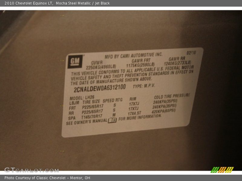 Mocha Steel Metallic / Jet Black 2010 Chevrolet Equinox LT