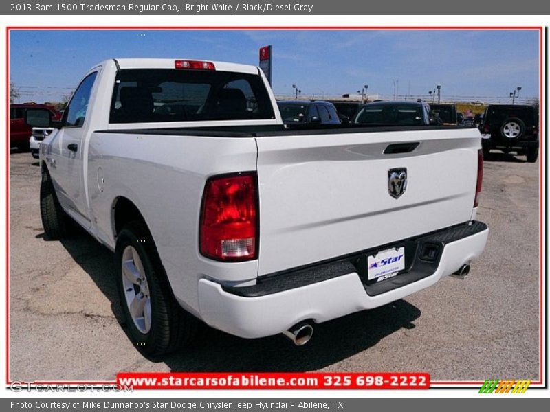 Bright White / Black/Diesel Gray 2013 Ram 1500 Tradesman Regular Cab