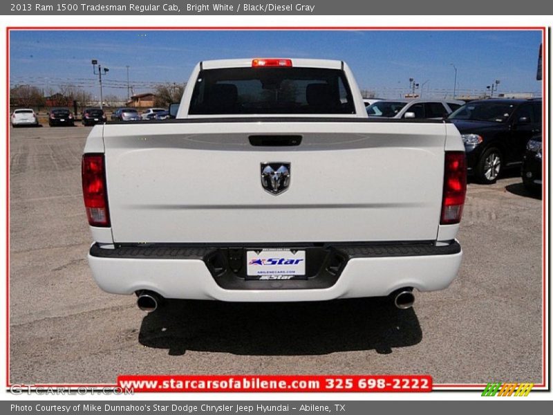 Bright White / Black/Diesel Gray 2013 Ram 1500 Tradesman Regular Cab