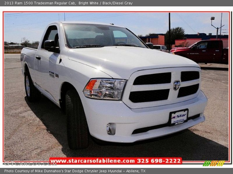 Bright White / Black/Diesel Gray 2013 Ram 1500 Tradesman Regular Cab