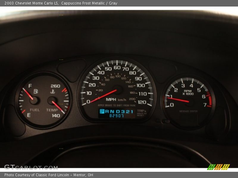 Cappuccino Frost Metallic / Gray 2003 Chevrolet Monte Carlo LS