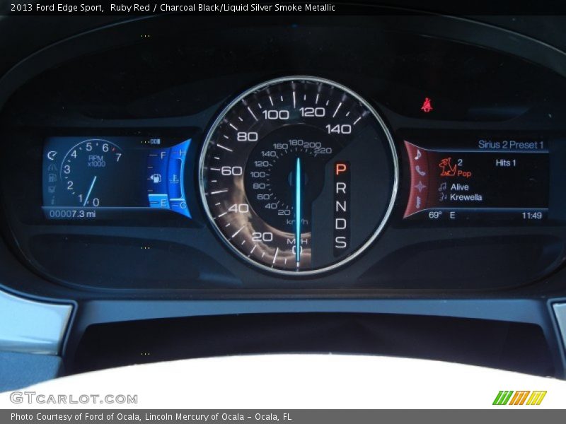Ruby Red / Charcoal Black/Liquid Silver Smoke Metallic 2013 Ford Edge Sport