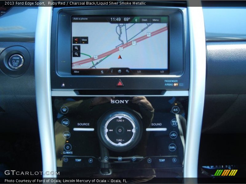 Ruby Red / Charcoal Black/Liquid Silver Smoke Metallic 2013 Ford Edge Sport
