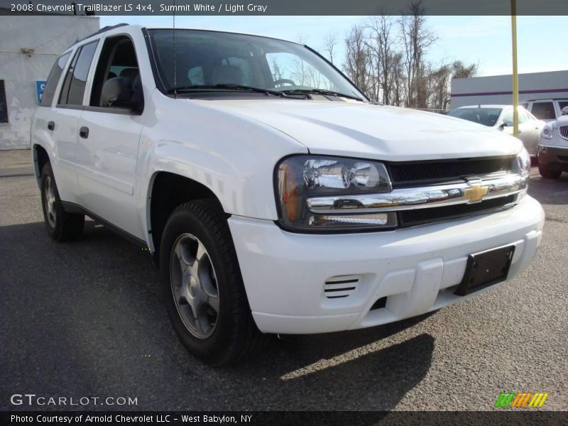 Summit White / Light Gray 2008 Chevrolet TrailBlazer LS 4x4