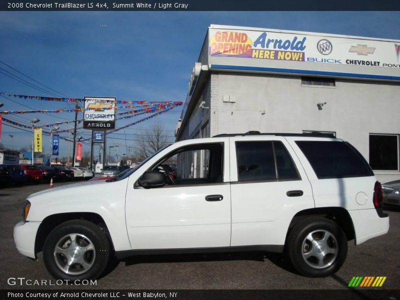 Summit White / Light Gray 2008 Chevrolet TrailBlazer LS 4x4