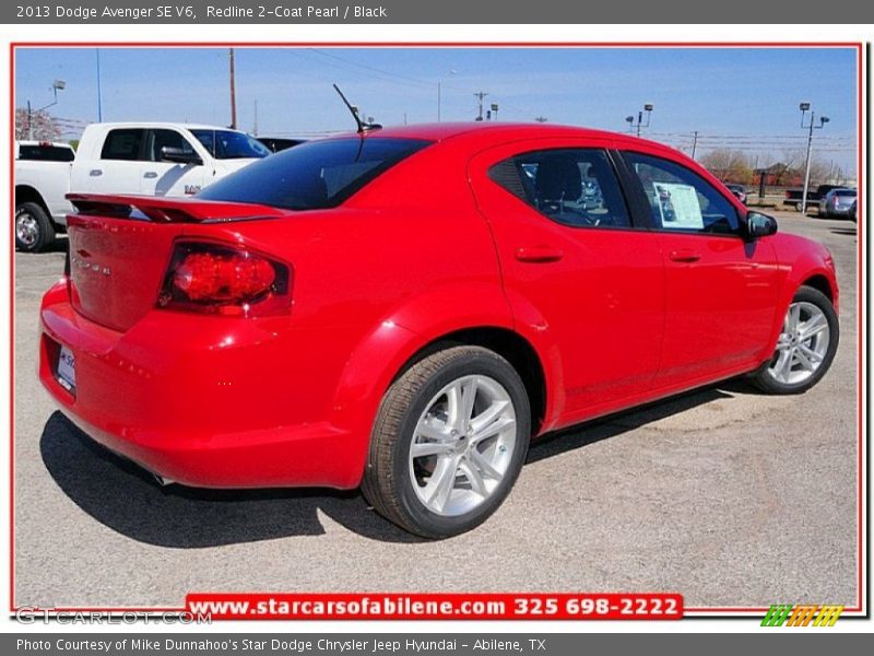 Redline 2-Coat Pearl / Black 2013 Dodge Avenger SE V6