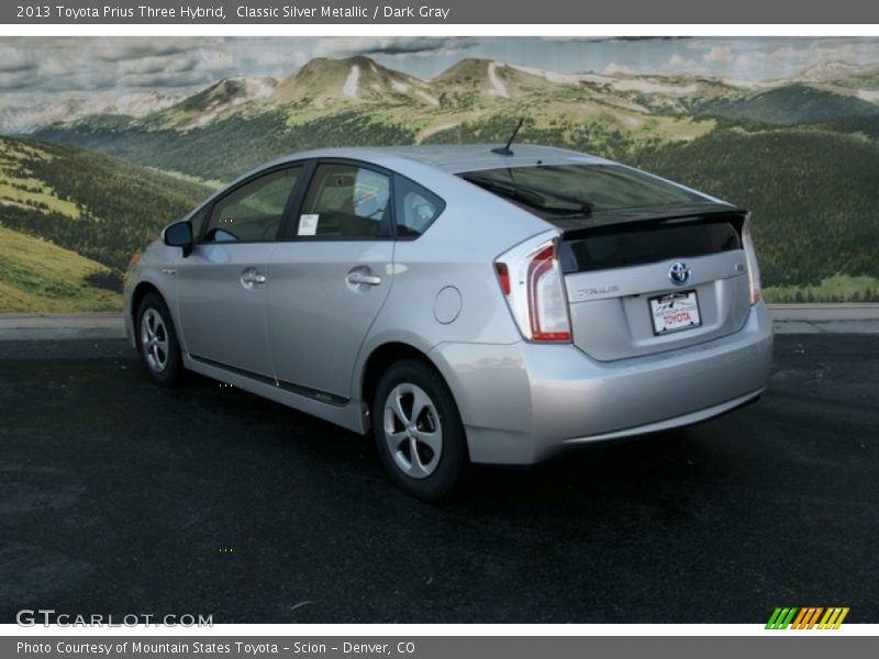 Classic Silver Metallic / Dark Gray 2013 Toyota Prius Three Hybrid