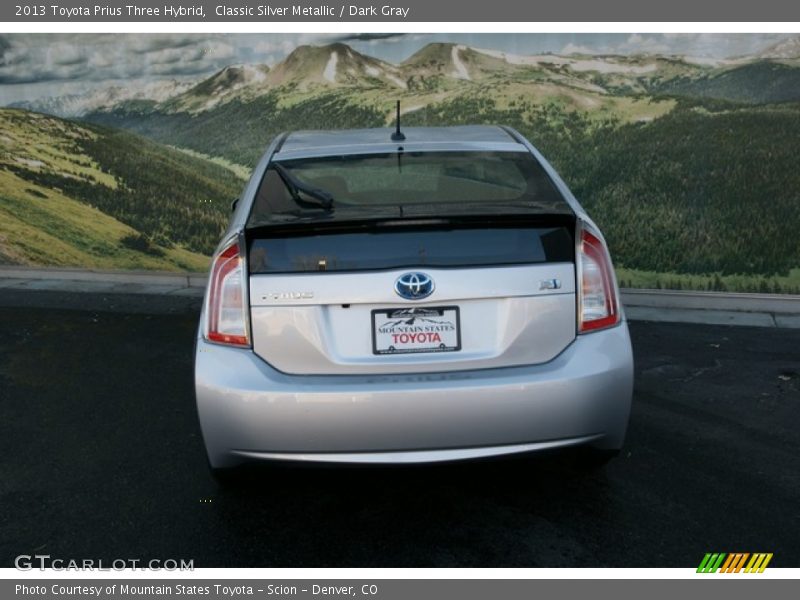 Classic Silver Metallic / Dark Gray 2013 Toyota Prius Three Hybrid