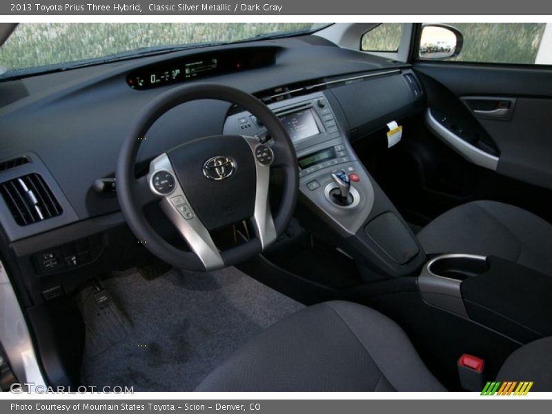 Classic Silver Metallic / Dark Gray 2013 Toyota Prius Three Hybrid