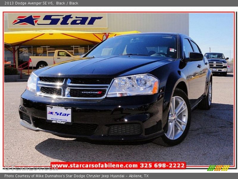 Black / Black 2013 Dodge Avenger SE V6