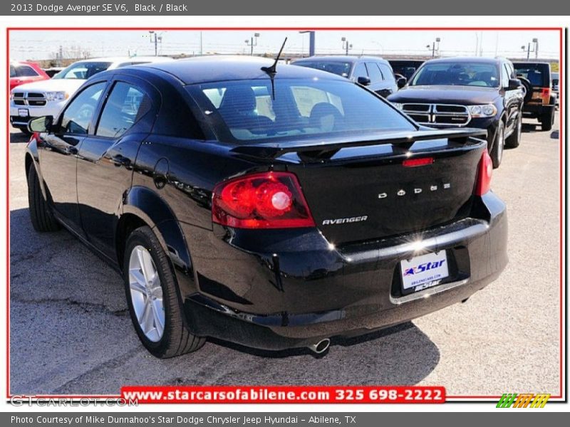 Black / Black 2013 Dodge Avenger SE V6