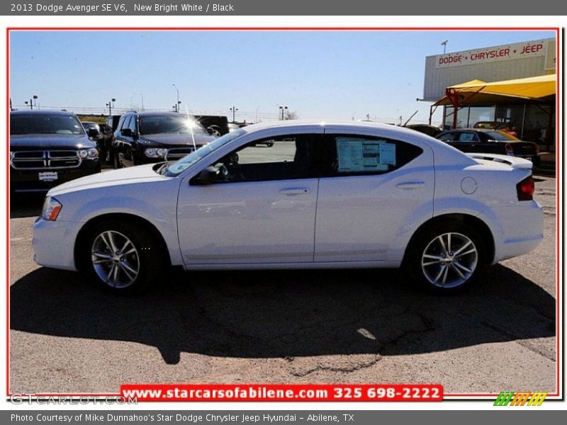 New Bright White / Black 2013 Dodge Avenger SE V6