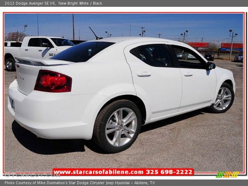 New Bright White / Black 2013 Dodge Avenger SE V6