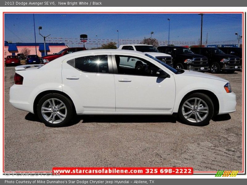 New Bright White / Black 2013 Dodge Avenger SE V6