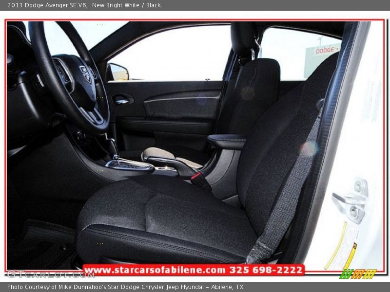 New Bright White / Black 2013 Dodge Avenger SE V6