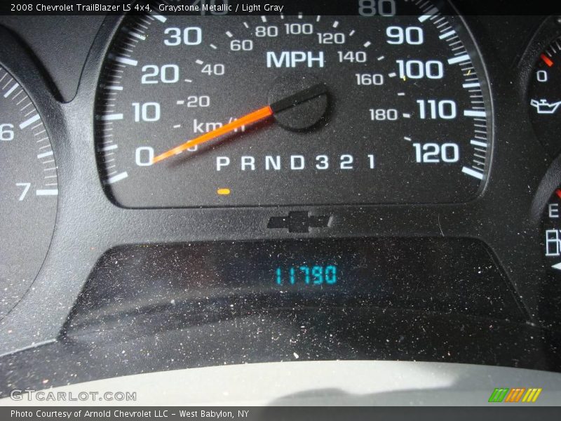 Graystone Metallic / Light Gray 2008 Chevrolet TrailBlazer LS 4x4