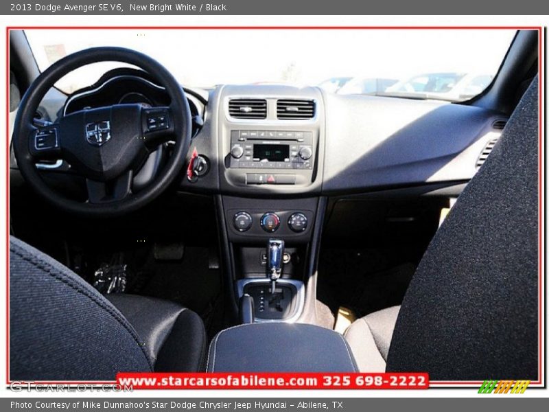 New Bright White / Black 2013 Dodge Avenger SE V6