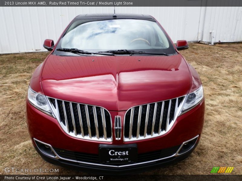 Ruby Red Tinted Tri-Coat / Medium Light Stone 2013 Lincoln MKX AWD
