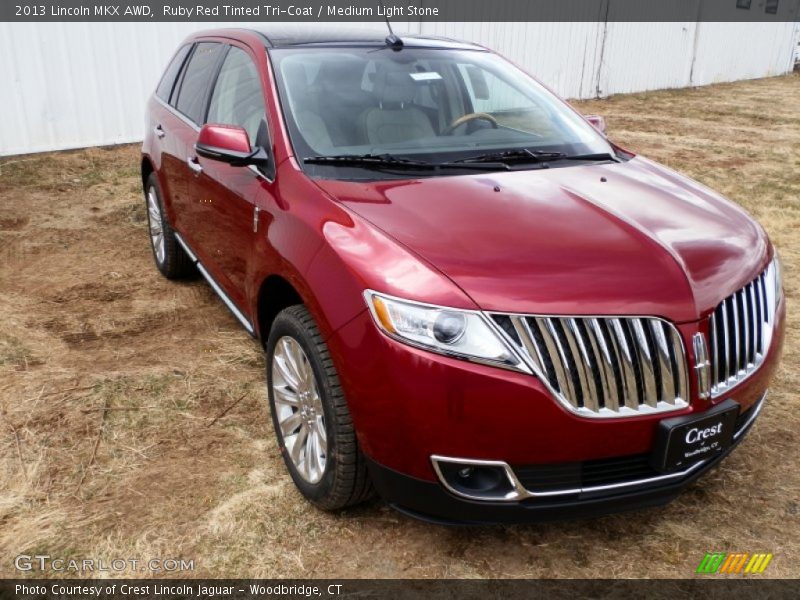 Ruby Red Tinted Tri-Coat / Medium Light Stone 2013 Lincoln MKX AWD