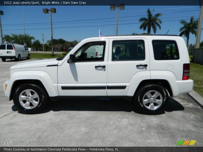 Bright White / Dark Slate Gray 2012 Jeep Liberty Sport