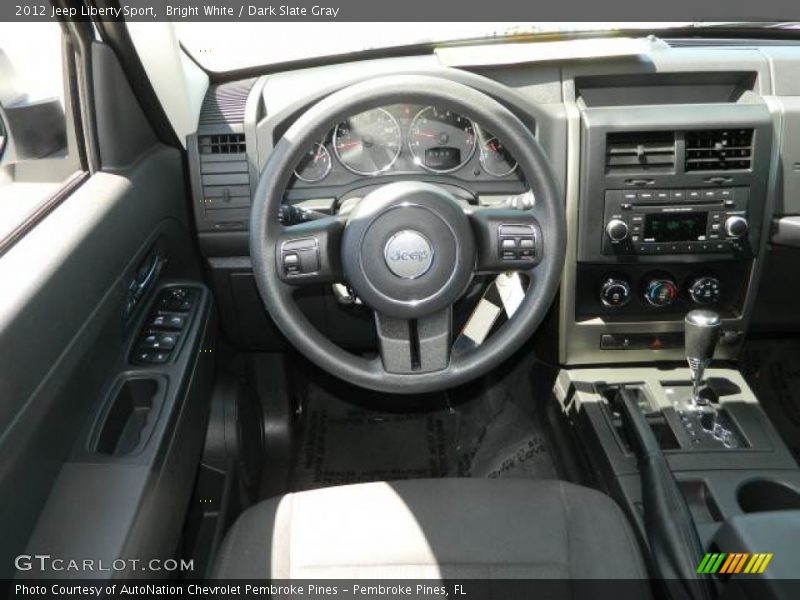 Bright White / Dark Slate Gray 2012 Jeep Liberty Sport