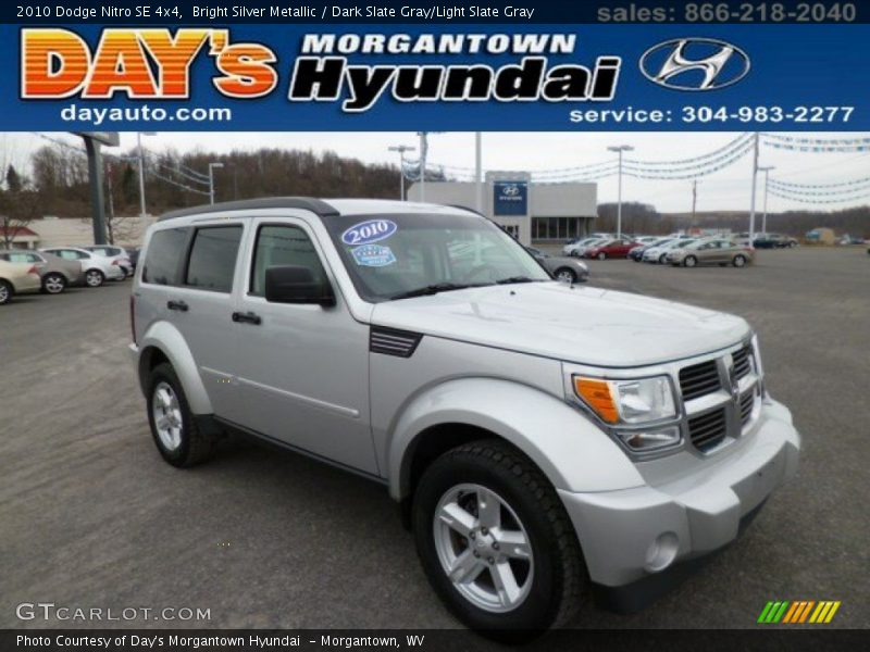 Bright Silver Metallic / Dark Slate Gray/Light Slate Gray 2010 Dodge Nitro SE 4x4