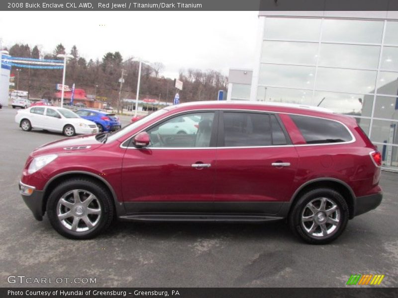 Red Jewel / Titanium/Dark Titanium 2008 Buick Enclave CXL AWD