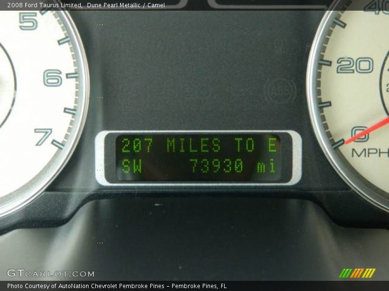 Dune Pearl Metallic / Camel 2008 Ford Taurus Limited