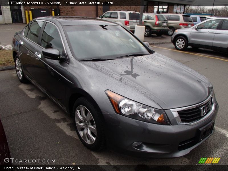Polished Metal Metallic / Black 2010 Honda Accord EX V6 Sedan
