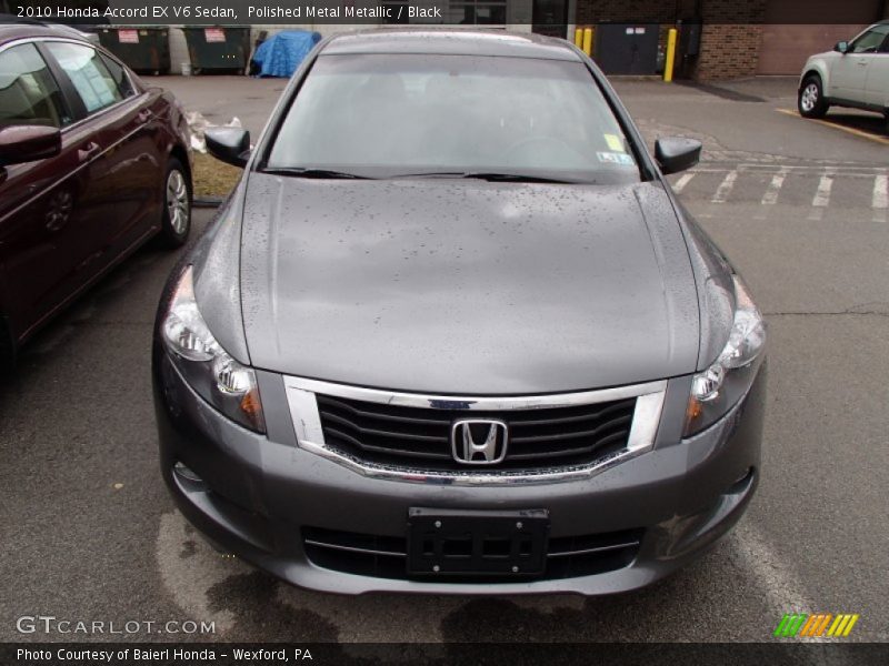 Polished Metal Metallic / Black 2010 Honda Accord EX V6 Sedan