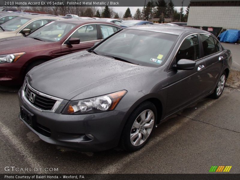 Polished Metal Metallic / Black 2010 Honda Accord EX V6 Sedan