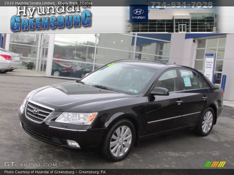 Ebony Black / Cocoa 2010 Hyundai Sonata Limited