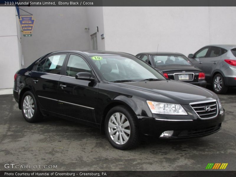 Ebony Black / Cocoa 2010 Hyundai Sonata Limited
