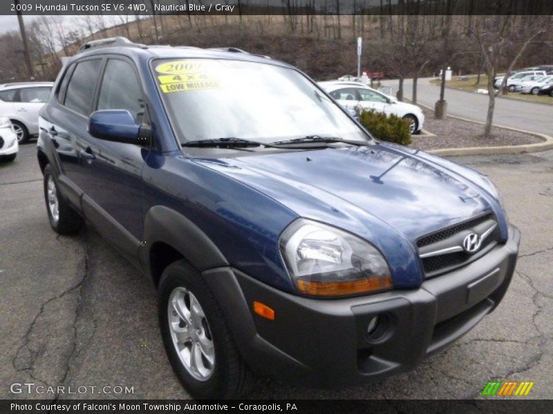 Nautical Blue / Gray 2009 Hyundai Tucson SE V6 4WD