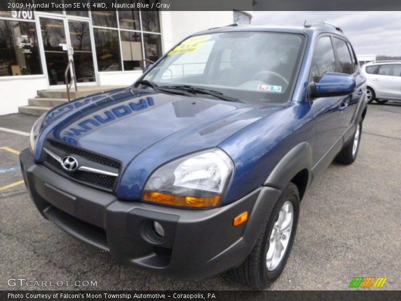 Nautical Blue / Gray 2009 Hyundai Tucson SE V6 4WD