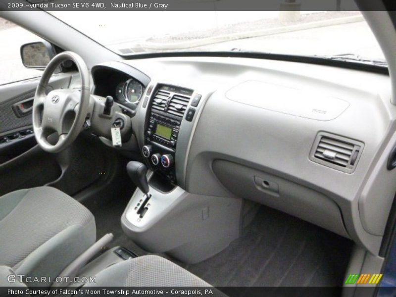 Nautical Blue / Gray 2009 Hyundai Tucson SE V6 4WD