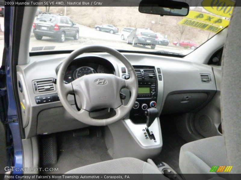 Nautical Blue / Gray 2009 Hyundai Tucson SE V6 4WD