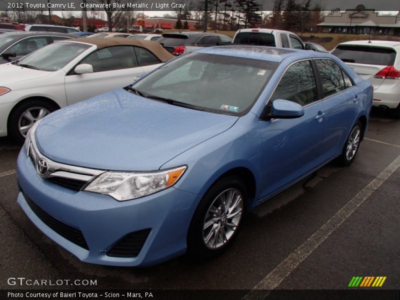 Clearwater Blue Metallic / Light Gray 2012 Toyota Camry LE