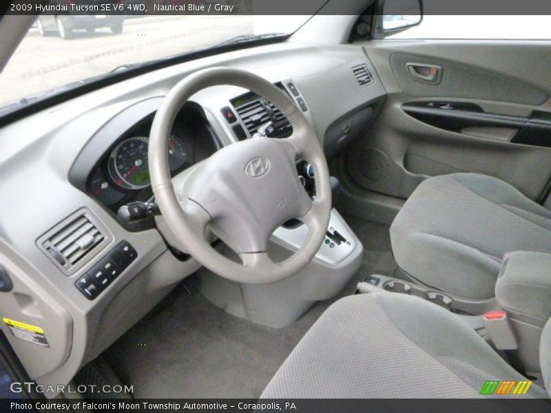 Nautical Blue / Gray 2009 Hyundai Tucson SE V6 4WD