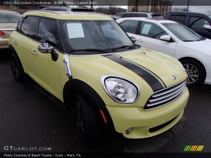 Bright Yellow / Carbon Black 2012 Mini Cooper Countryman