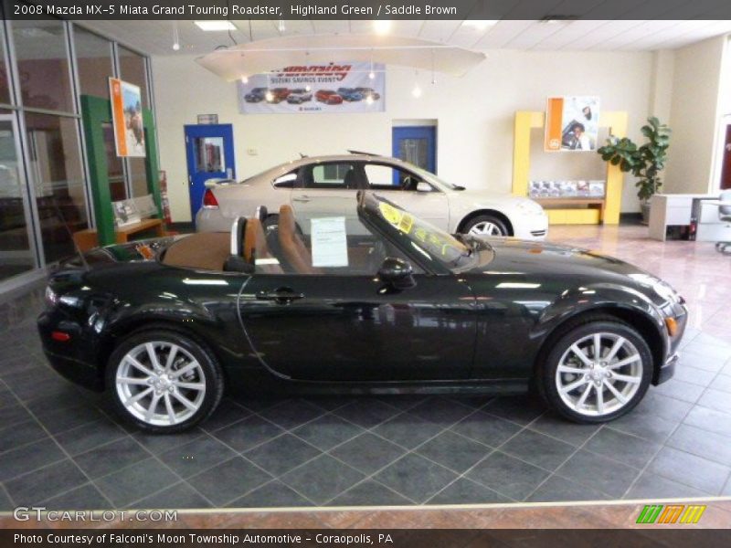 Highland Green / Saddle Brown 2008 Mazda MX-5 Miata Grand Touring Roadster
