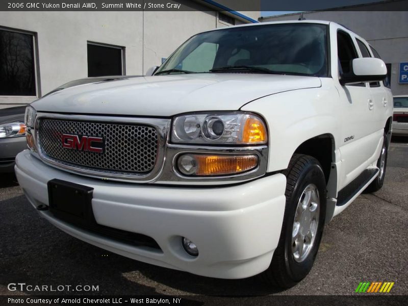 Summit White / Stone Gray 2006 GMC Yukon Denali AWD