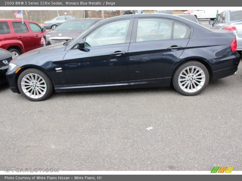 Monaco Blue Metallic / Beige 2009 BMW 3 Series 328xi Sedan