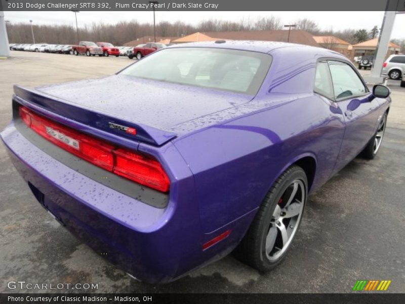 Plum Crazy Pearl / Dark Slate Gray 2013 Dodge Challenger SRT8 392